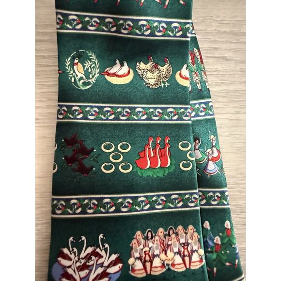 Vintage SILK 12 Days Of Christmas Neck Tie - Picture 5 of 7